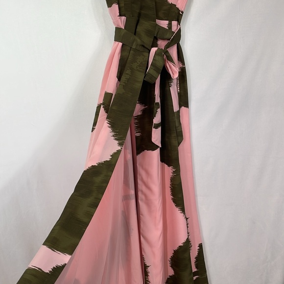 Anthropologie HUTCH Leah Pink and Green Printed Wrap Maxi Dress XXS EUC - Picture 7 of 14
